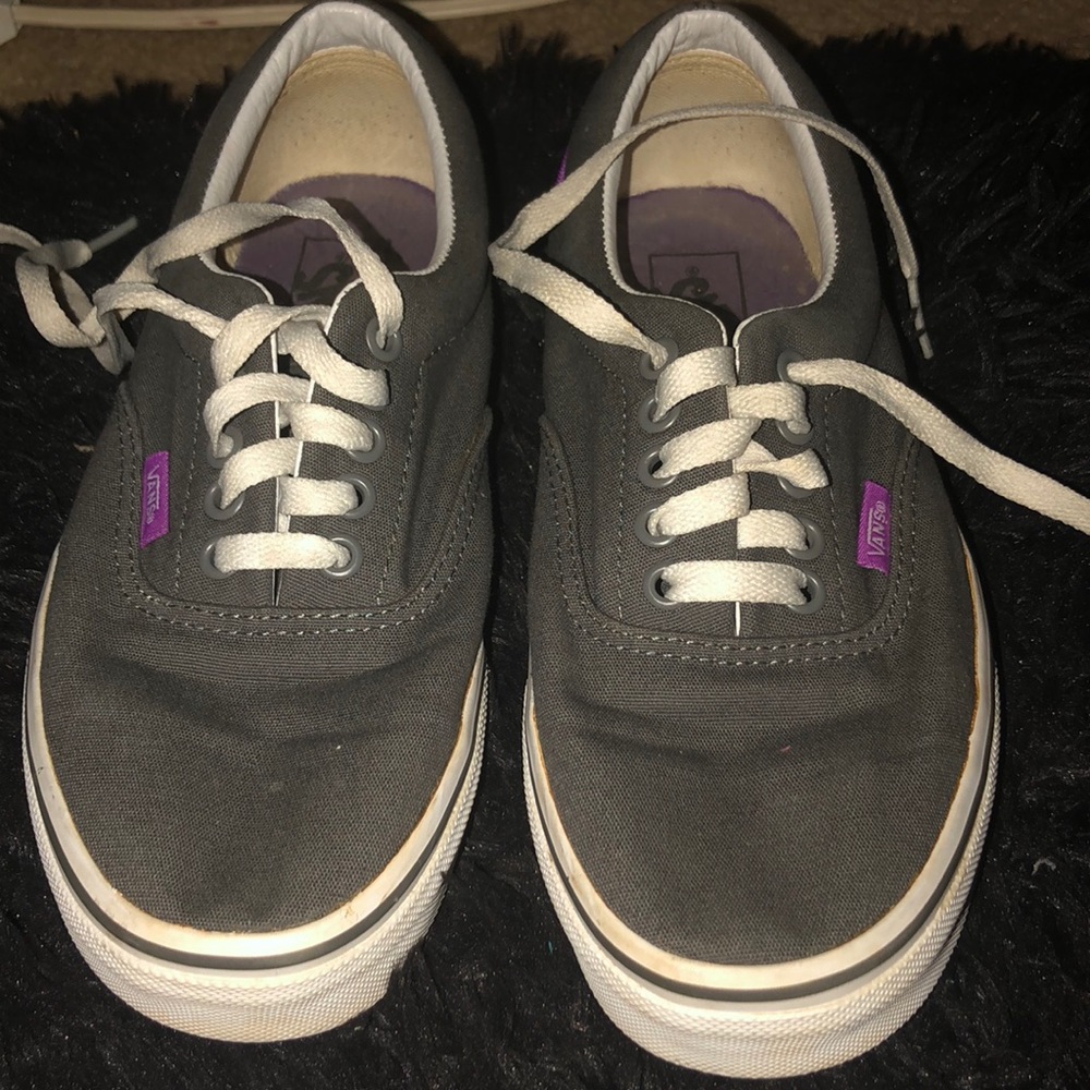 Gray and purple vans